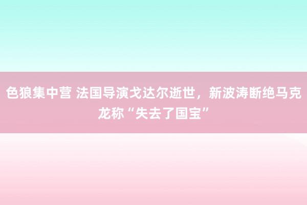 色狼集中营 法国导演戈达尔逝世，新波涛断绝马克龙称“失去了国宝”