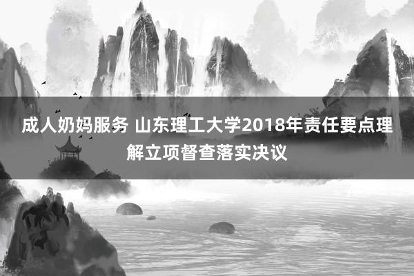 成人奶妈服务 山东理工大学2018年责任要点理解立项督查落实决议